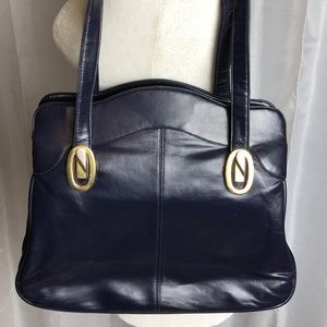 Vintage Lou Taylor dark Brown purse handbag retro